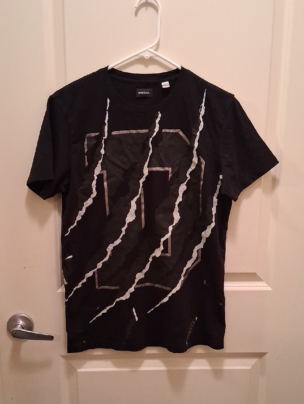 Diesel Black Tee with Silver Claw Graphic